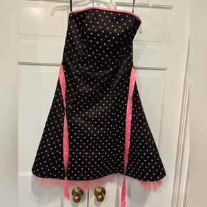 Black and Pink Polka Dot Dress
